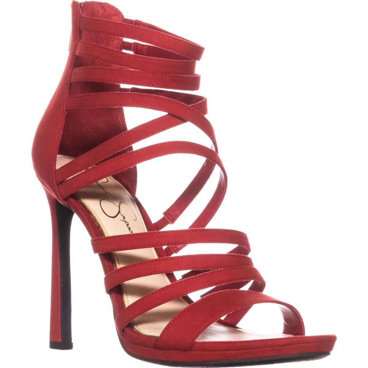 Womens Jessica Simpson Palkaya Strappy Sandals, Red Muse - Walmart.com