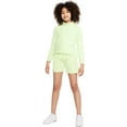 thumbnail image 6 of Nike Big Girls Sportswear Club French Terry Shorts Large Lime Ice/White, 6 of 6