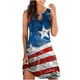 thumbnail image 2 of ICHUANYI Clearance Women's Summer Casual Tank Top Dress Independence Day Printed Dress(Blue, S) ICHUANYI WER2023081113164, 2 of 5