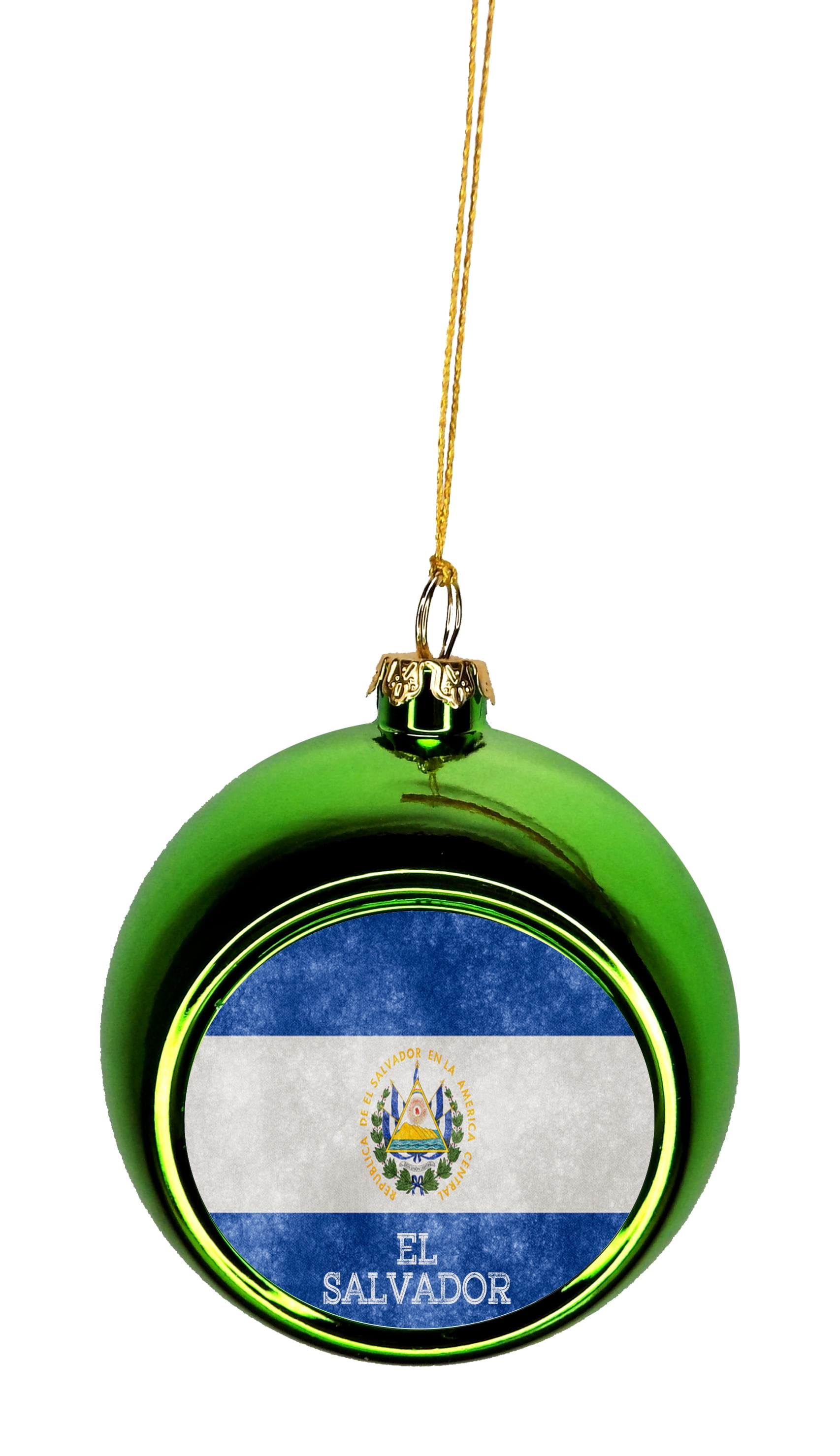 El Salvador Flag El Salvadorian Grunge Flag Bauble Christmas