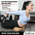 thumbnail image 4 of CanDo® Full-Skin White PE Foam Roller For Muscle Restoration, Massage Therapy, Sport Recovery, And Physical Therapy. Beige, 6" x 12", Half-Round, 4 of 6