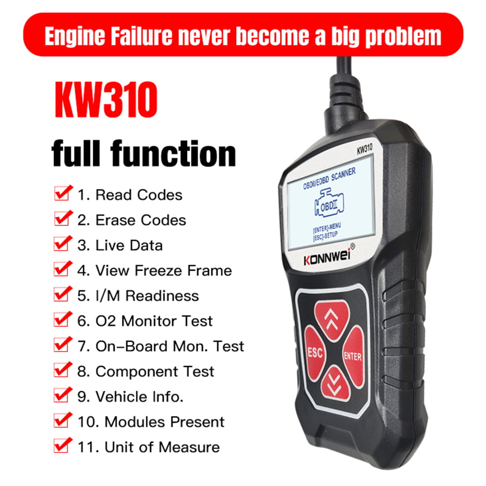 KW 310 OBD2 Auto Diagnostic Scanner Universal OBD Car Diagnostic