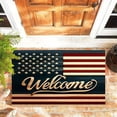 thumbnail image 4 of CaiYueKe Tapis de Bienvenue Drapeau Américain,24x16 Pouces,Tapis de Sol en Lin Intérieur Extérieur avec Rayures Étoiles Rouges Blanches et Bleues,Dos en Caoutchouc Antidérapant Paillasson,Tapis Cadeaux Déco Patriotique pour Entrée Chambre, 4 of 7