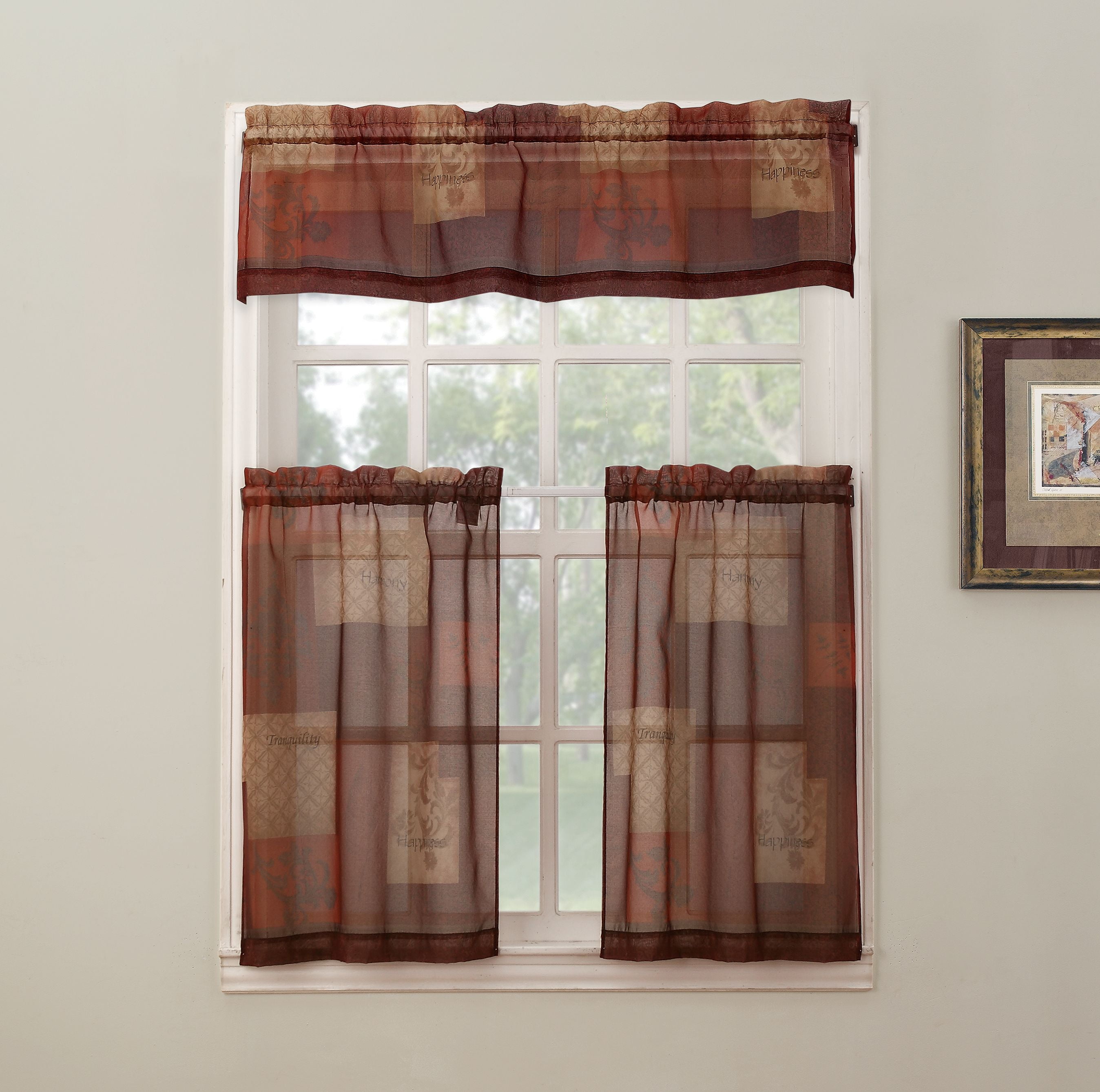 No. 918 Eden Rod Pocket Window Valance, 56"x14", Multicolor