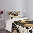 thumbnail image 2 of Ambesonne Modern Quilted Bedspread Set 2 Pcs, Mid Century Art Rounds Space, Twin Size, Pale Coffee Dark Grey, 2 of 4