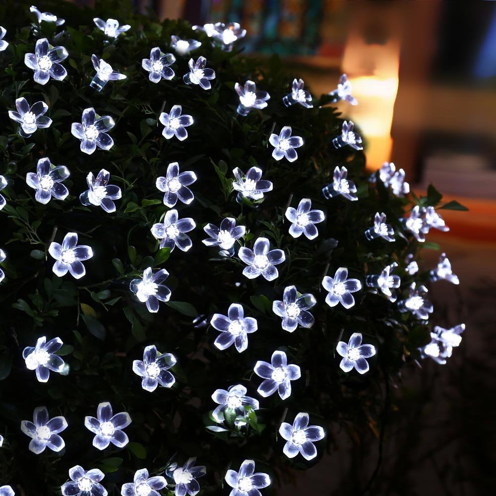 Ktaxon 23ft 50 Led 2 Modes Solar Flower String Lights For Ktaxon 23ft 50 Led 2 Modes Solar Flower String Lights For Wedding Party Garden Decoration White