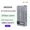 thumbnail image 2 of JMS586R M.2 NVMe SSD Enclosure 20Gbps 2280 Array Mobile Hard Disk Case SSD Alloy Box, 2 of 5