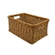 thumbnail image 2 of Cesta de ratán, cesta para pan, cesta rectangular multiusos para cocina de estilo rústico. Oscuro 34x24x14cm, 2 of 9