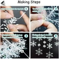 thumbnail image 6 of PULLIMORE 30 Pcs Christmas Hanging Snowflake Decorations Winter White Glitter Snowflake Ornaments for Window Xmas Tree Ceiling (4.3 inch), 6 of 9