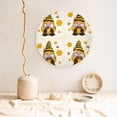 thumbnail image 5 of Salouo Beekeeper Gnome Holding A Glass Pattern Bone China Decorative Plate,Holiday Decor Decorative Ceramic Plates with Stand Elegant Home DéCor for Hallway/Living Room/Bedroom-8in, 5 of 6