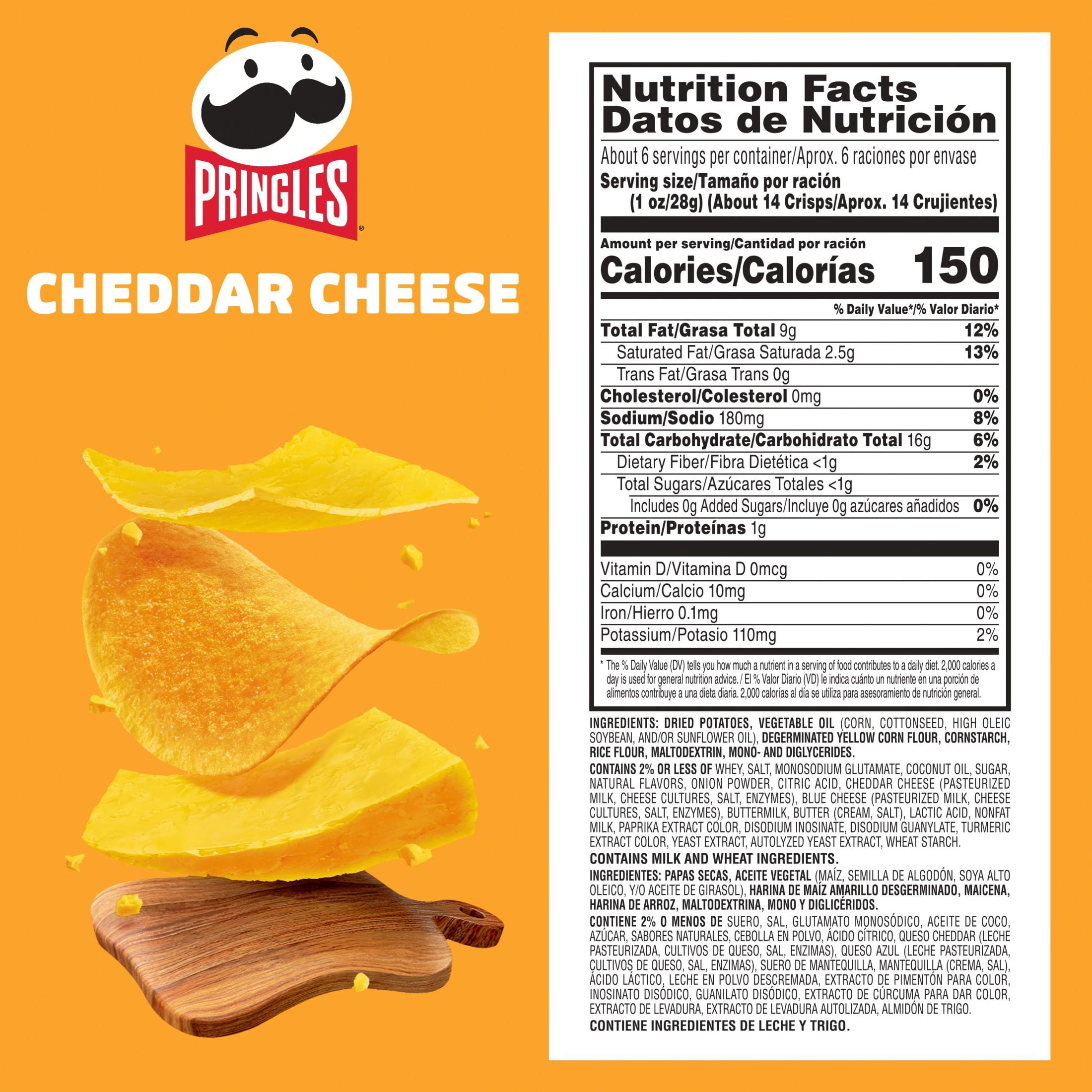 Pringles Cheddar Cheese Potato Crisps Chips 33.8 oz – SnacksterUSA