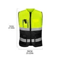 thumbnail image 4 of Zeiwohndc High Visibility Reflective Safety Vest Safety Clothing Work Reflective Vest, 4 of 15
