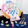 thumbnail image 2 of Fishing Toys Hook Electric Spin with Music Size Models Optional Blue and Pink Toys and Gifts for Kids Cute Stickers Practise, 2 of 6