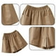 thumbnail image 3 of 2 pantalones cortos casuales sólidos con cintura elástica para mujer con bolsillos, pantalones cortos de playa de verano, 3 of 6