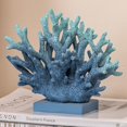 thumbnail image 1 of Estatua de coral Elegondrar 5.8 H de resina para decoración de coral azul para el hogar, 1 of 9
