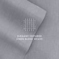 thumbnail image 2 of Noble Linens 4 Piece Linen Bamboo-Blend Bed Sheet Set, Gray, Full, 2 of 9
