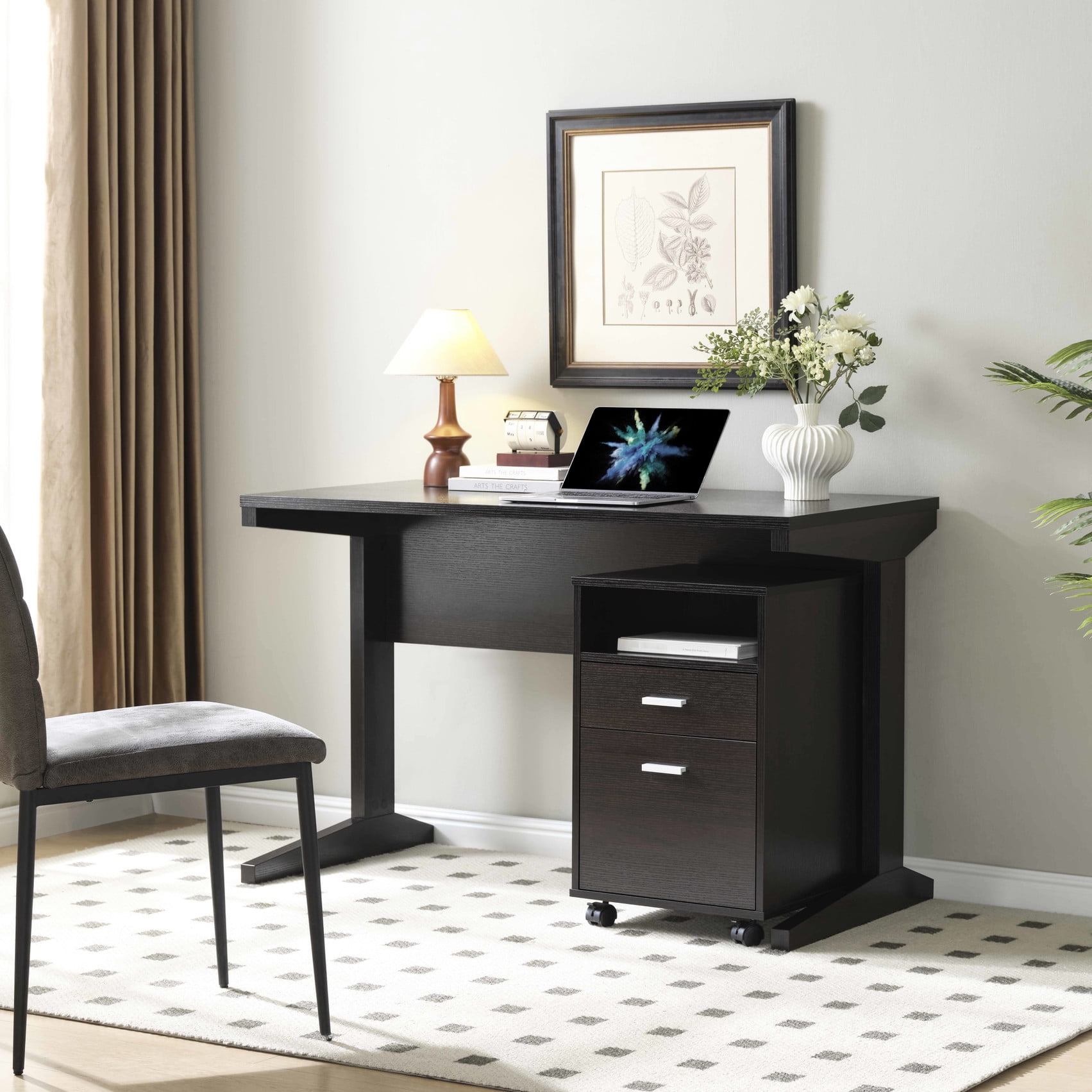 home office desk with pre product