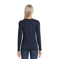 thumbnail image 2 of No Boundaries Juniors Scoop Neck T-Shirt with Long Sleeves, Sizes XS-XXXL, 2 of 5
