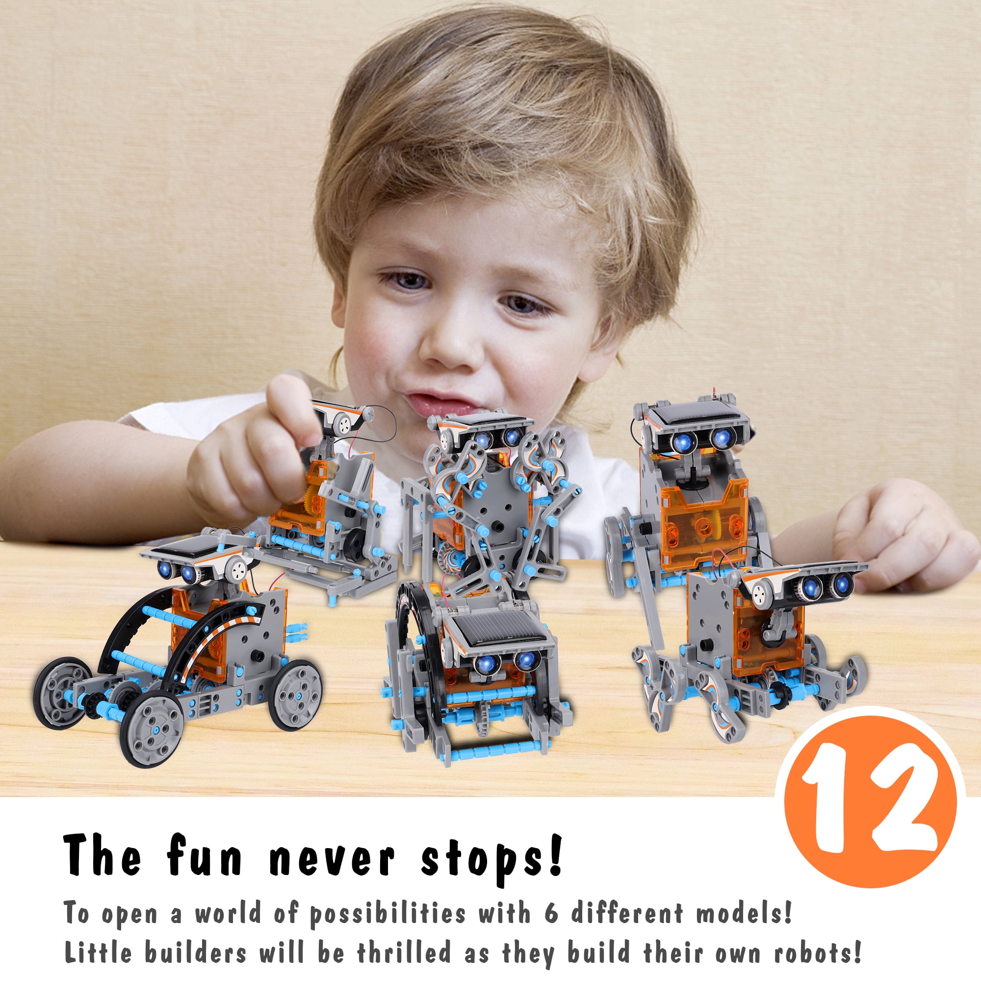 Kit Solar Robot 12 En 1 Para Niños De 8 A 14 Años – Juguete Educativo STEM, Funciona Con Energía Solar, Sin Baterías