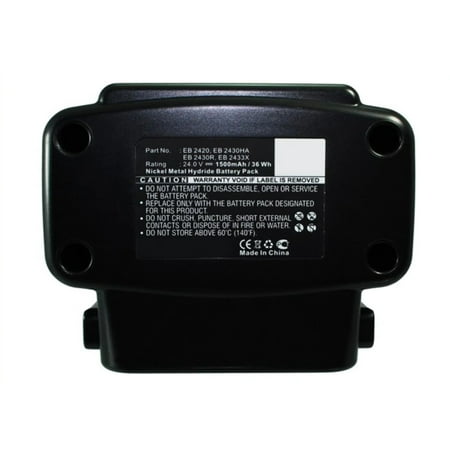 

Batteries N Accessories BNA-WB-H11897 Power Tool Battery - Ni-MH 24V 1500mAh Ultra High Capacity - Replacement for Hitachi EB 2420 Battery