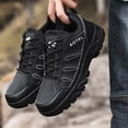 thumbnail image 5 of Mens Hiking Shoes Waterproof Breathable Non-Slip Lightweight Black Low Top Trail,Size 9, 5 of 9