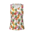 thumbnail image 6 of Sigee Hawaiian Pineapples And Hibiscus Flowers for Women's Workout Tank Top,Running Tank Tops,Sleeveless Gym ClothesXX-Large, 6 of 8