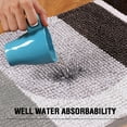 thumbnail image 3 of PrimeBeau Microfiber Chenille Striped Shaggy Bath Rug, Super Absorbent, Non-Slip, Machine-Washable, Pack of 2, Chocolate, 3 of 7