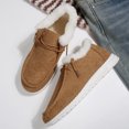 thumbnail image 3 of EKVAHL Women's Slip‑On Casual Loafers, Faux Fleece Lined Boat Shoes, Lightweight Soft Sole Walking Shoes Brown, 3 of 6