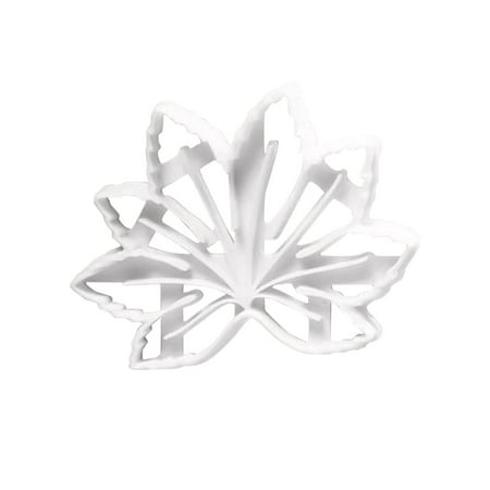 

TKing Fashion Agaves Ivy Turtle Back Leaf Diy Plastic Cookie Mold Fondant Baking Tool - White
