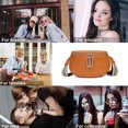 thumbnail image 5 of Bolso bandolera de cuero genuino para mujer/bolso tipo cartera/bolso de sillín de piel de vaca/bolso de pecho/bandolera de hombro, 5 of 5
