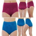 thumbnail image 5 of ToBeInStyle Women's Pack of 3 Randomly Assorted Plus Sized High Waisted Briefs - 4X, 5 of 7