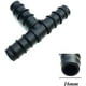 thumbnail image 1 of Paquete de 20 conectores de varilla DN16, accesorios de agua de jardín de 3 vías, manguera de riego por goteo en T de 16pe, accesorios de conexión ZefeiWu 8390611557263, 1 of 1