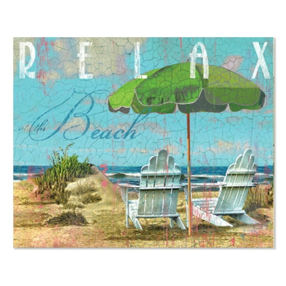 Cut N' Funnel "Relax At The Beach" Designer Flexible Plastic Cutting Board Mat  15" by 11.5"
