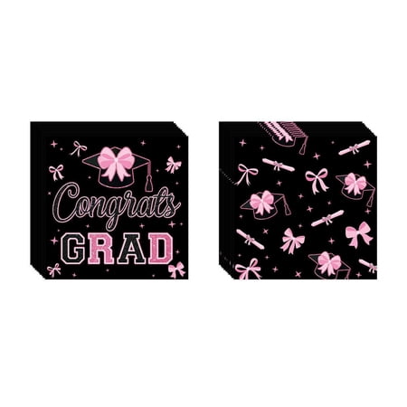 2026 Graduation Party Decorations PinkandBlack Party Decorations Black Disposable Paper Cups Pink Bow Party Decorations Graduation Party Supplies 9Oz Drinkware 24 Pcs 2026 Graduation Party Decorations PinkandBlack Party Decorations Black Disposable Paper Cups Pink Bow Party Decorations Graduation Party Supplies 9Oz Drinkware 24 Pcs