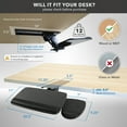 thumbnail image 6 of Mount-It! Full Motion Under Desk Keyboard Tray with Soft Gel Mouse Pad, Ergonomic, 6 of 10