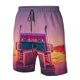 thumbnail image 4 of Fotbe Sunset Truck Highway Trajes de Baño Estampados para Hombre, Shorts de Verano de Secado Rápido, Ropa de Playa, Bañadores-3X-Large, 4 of 6
