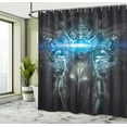 thumbnail image 5 of Ambesonne Fantasy Shower Curtain, Cartoon Gothic, 69"Wx75"L, Grey, 5 of 5