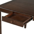 thumbnail image 6 of EUROCO 45"L 6-Pieces Small Place Dining Table Set for 6, Kitchen Dining Table with 2 Drawers, Counter Height Square Kitchen Set with Upholstered Chair and Bench, Walnut, 6 of 8