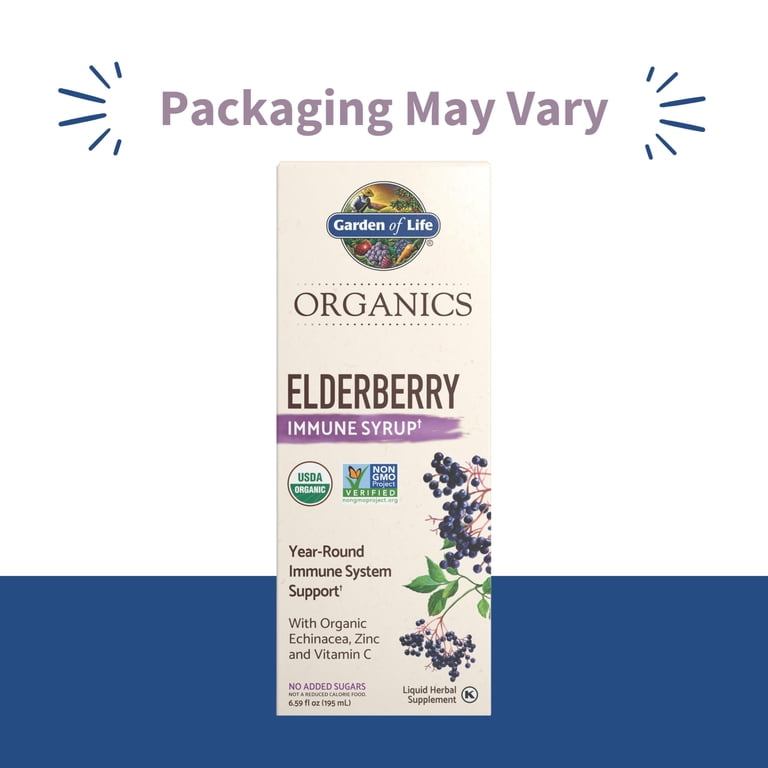 Garden of Life Organics Elderberry Immune Syrup, 6.59 fl oz photo 3