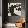 thumbnail image 6 of "Bold Abstraction I &II" Abstract Black&White Art on Gold Shagreen Wrapped Canvas Wall Art Set, sized 44"x44", 6 of 10