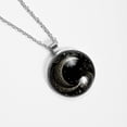 thumbnail image 4 of New Moon Symbol Glass Circular Pendant Necklace - Sparkling Jewelry for Women, 4 of 5