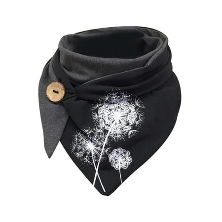 

Dadaria Winter Scarf Fashion Women Winter Printing Button Soft Wrap Casual Warm Scarves Shawls Scarf Black Free Women