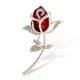 thumbnail image 1 of Crystal Rhinestone Rose Flower Wedding Pin Brooch Scarf Clip Bouquet Decoration(2 Pcs, Red), 1 of 5