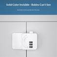 thumbnail image 3 of 2 Pack Multi functional child safety lock, home baby protection drawer lock, refrigerator lock, baby password lock, flat lock （Flat password lock）White, 3 of 5