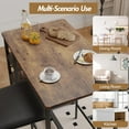thumbnail image 6 of 3 Piece Bar Table Set with 2 Upholstered Counter Stools ,  Compact Dining for Apartments,  Breakfast Nooks, Space Saving, 6 of 7