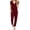 Wine Red, variant on ZAZYULZ Womens Summer Jumpsuits 2024 Personalized Design Women's Short Sleeved Casual Loose V Neck Jumpsuit(Grey,L)