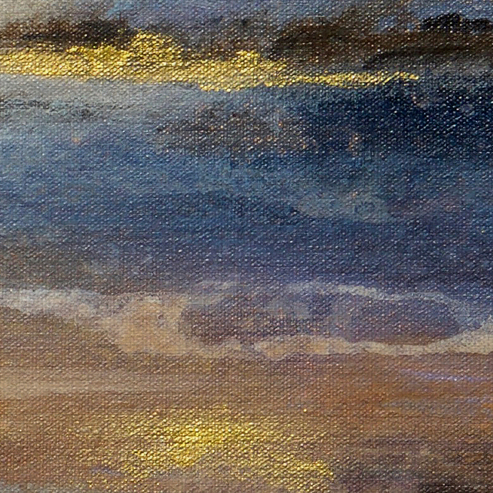 Masterpiece Art Gallery Another Day Golden Beach By Karen Hale Canvas Art Print 35" x 35"