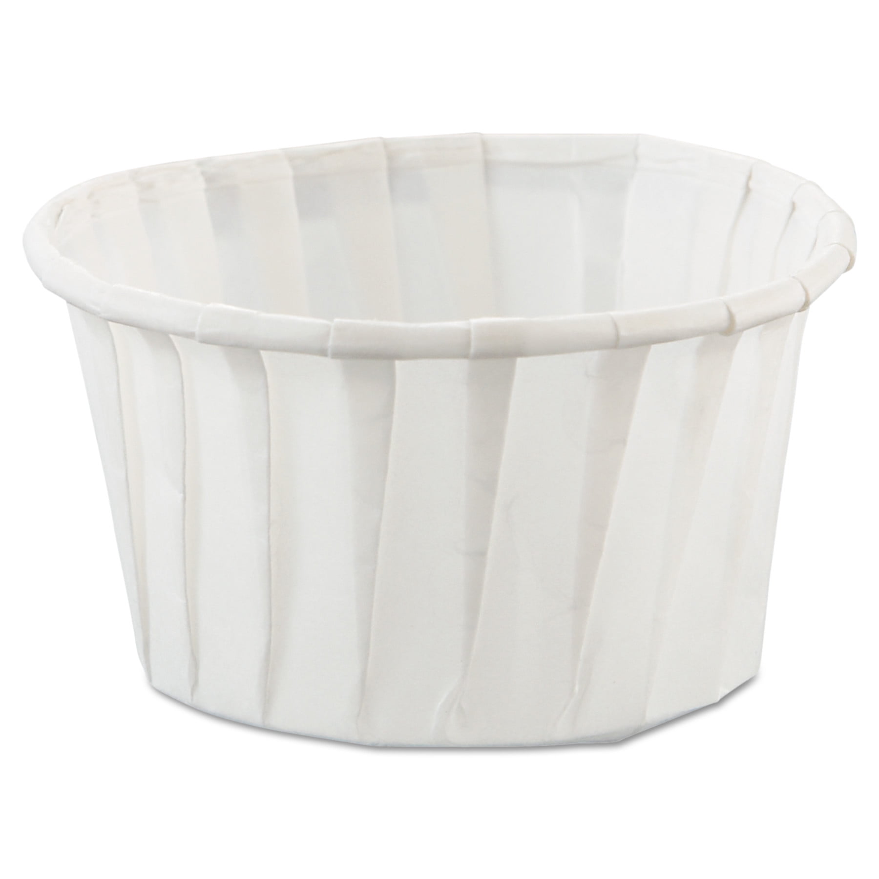SOLO Cup Company Paper Portion Cups, 4oz, White, 250/Bag, 20 Bags/Carton