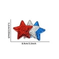 thumbnail image 3 of SLYNSHome 4th of July Party Favors Hair Accessories,Patriotic Red White Blue Glitter Star Hair Clips Independence Day Memorial Day Gift - Small, 3 of 7