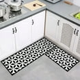 thumbnail image 4 of 2 Piece Kitchen Rugs Set Non Slip Machine Washable Fatigue Defend Floor Mats Cozy Low Pile Stain Counteractive for Sink Stove Office Laundry Room 15.75x23.62in 15.75x47.24in Multicolor Polyester, 4 of 5